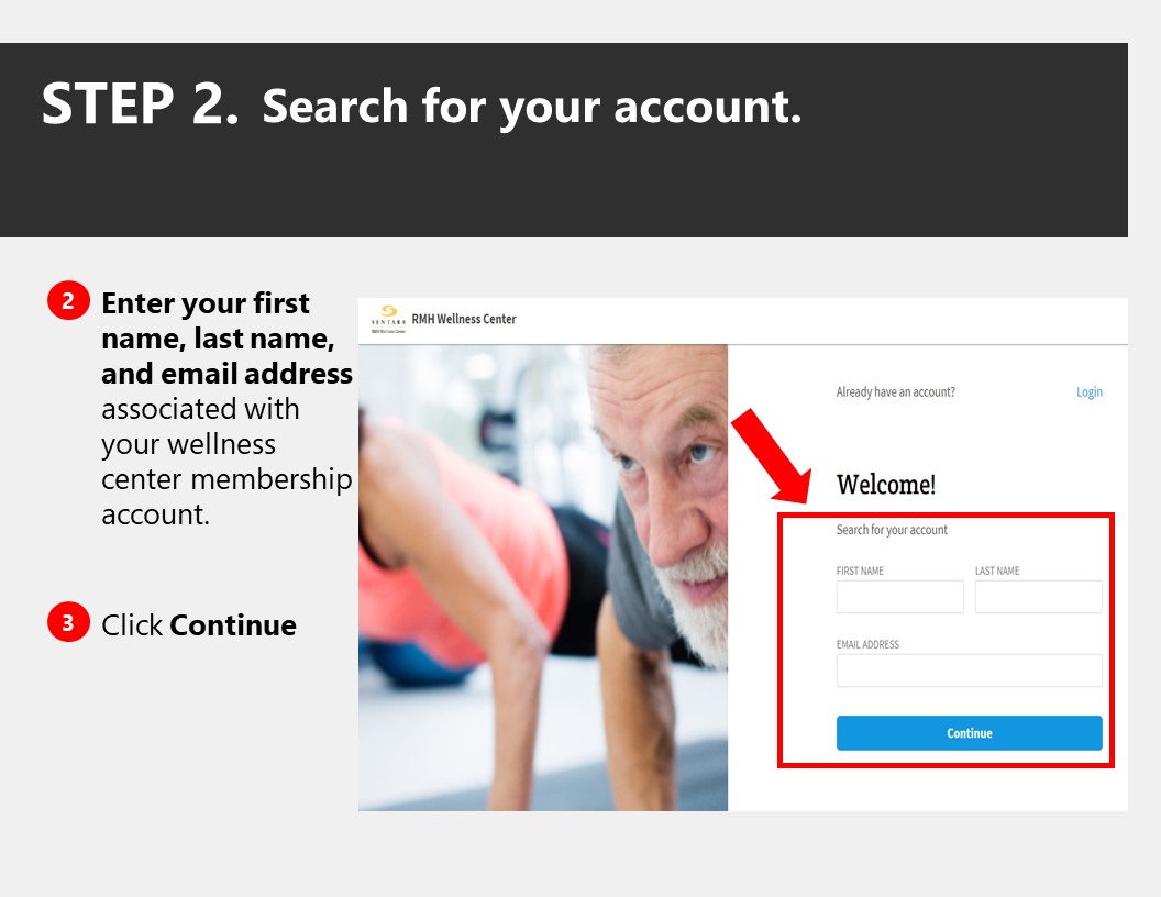 Instructions on how to access member portal