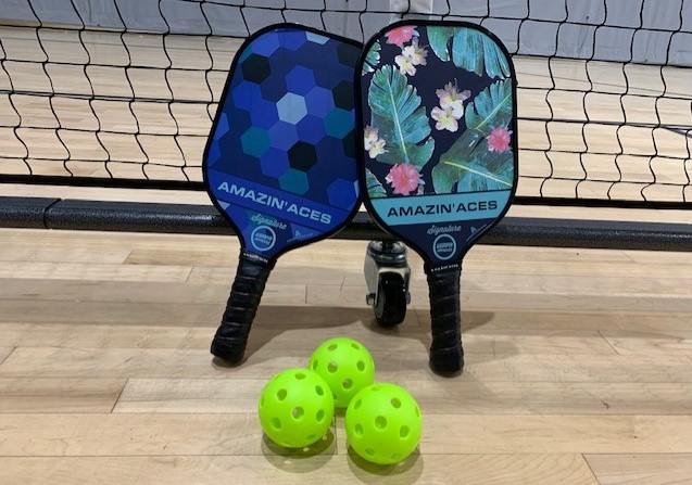 Pickleball rackets and balls